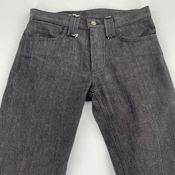 The James by Crate Womens Button Fly Straight Leg Black Jeans Sz 28 100% Cotton - Picture 9 of 12